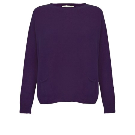 Amazing Woman Jodie Purple Front Pocket Supersoft Knit Jumper - Brown