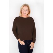 Jodie Espresso Front Pocket Supersoft Knit Jumper
