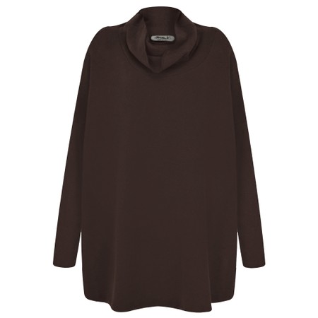 Mama B Oversized Bill U Moro Plain Fleece Jumper - Brown