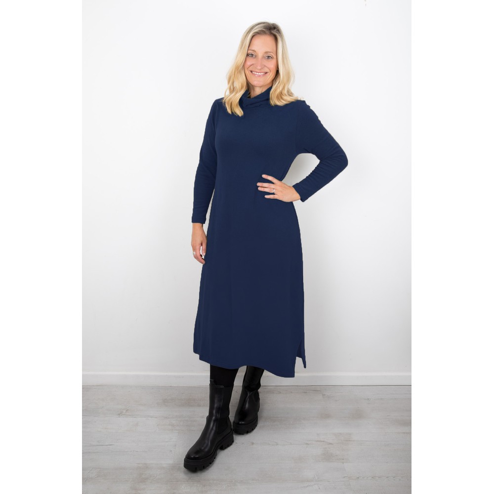 Mama B Tiramisu U Blu Plain Fleece Dress Blu