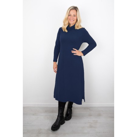Mama B Tiramisu U Blu Plain Fleece Dress - Blue