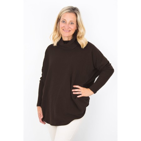 Mama B Oversized Bill U Moro Plain Fleece Jumper - Brown