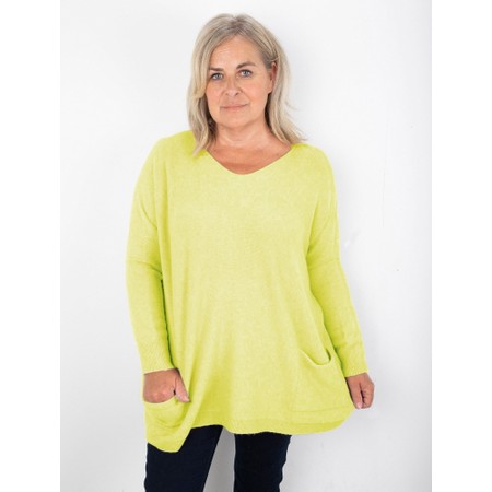 Amazing Woman Caryf X Pistachio Round Neck Oversized Jumper - Green
