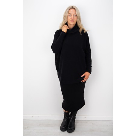 Mama B Bill U Plain Nero Fleece Jumper - Black