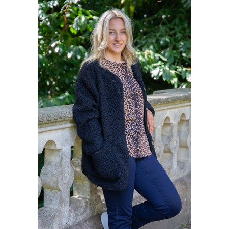 Marta Du Chateau Lucile Black Fleece Jacket - Black