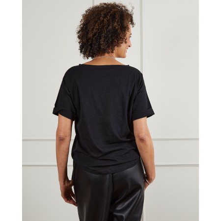 Chalk Mandy Black Organic Cotton Slub T-shirt - Black