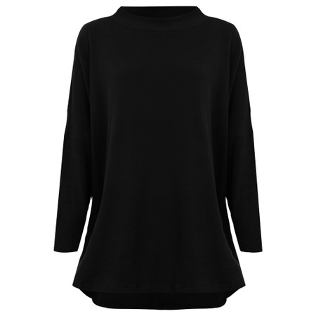 Mama B Spino U Nero Relaxed Plain Fleece Top - Black
