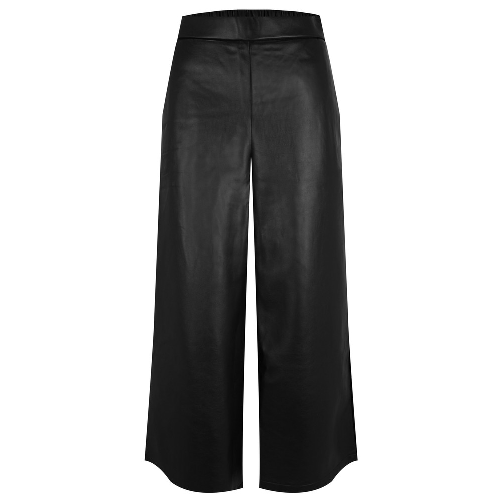 Chalk Darcy Black Faux Leather Trouser Black 