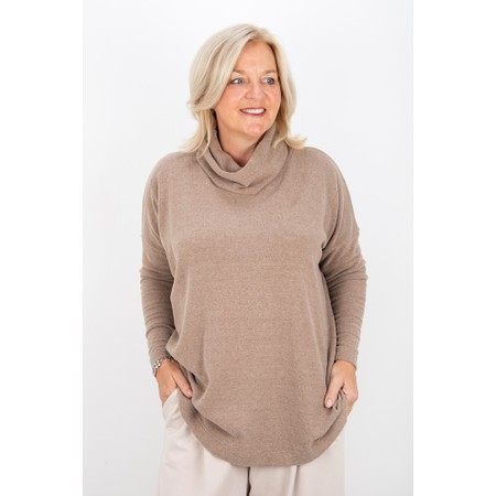 Mama B Bill U Alpaca Plain Fleece Jumper - Beige