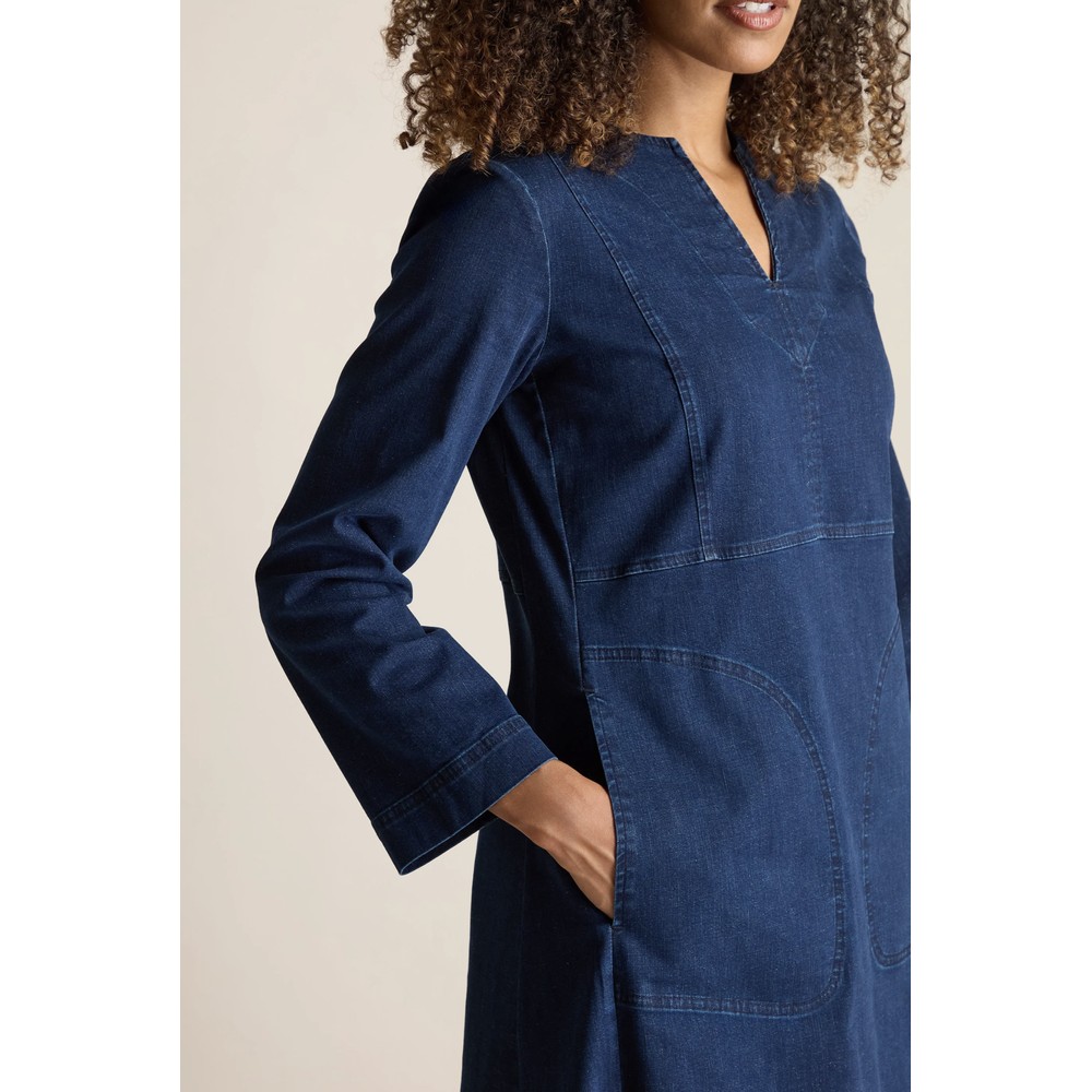 Sahara Denim Dress SIMONMILLER Sahara Striped Denim Mini Dress