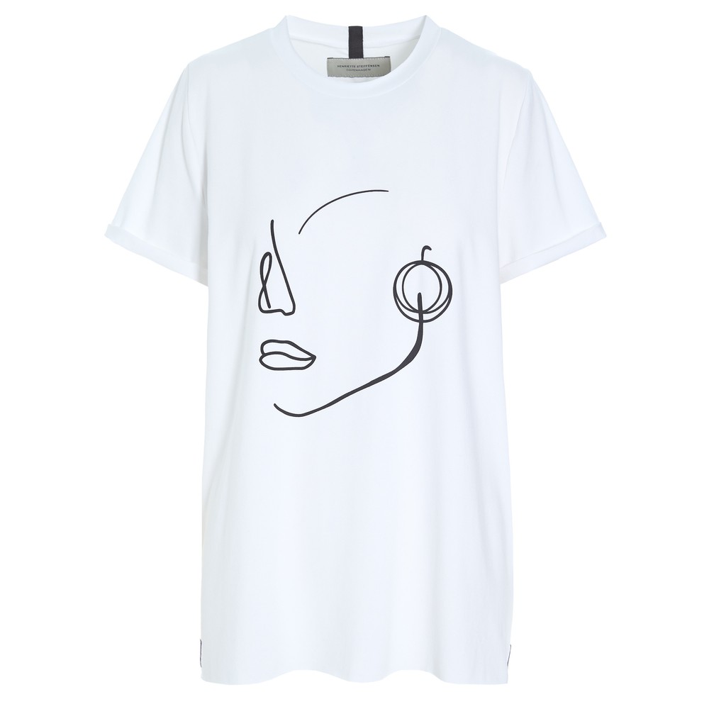 Henriette Steffensen White Face It Relaxed Jersey Tee White 