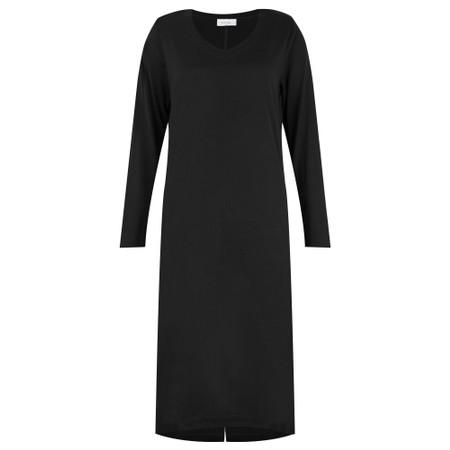 Foil Who Darted Black Lightweight Merino Dress - Black