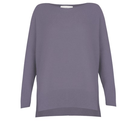 Amazing Woman Marley Frost Round Neck Oversized Supersoft Knit Jumper - Purple