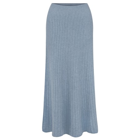 Amazing Woman Sachia Cloud Ribbed Long Skirt - Blue