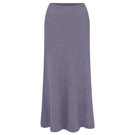 Amazing Woman Sachia Frost Ribbed Long Skirt - Purple