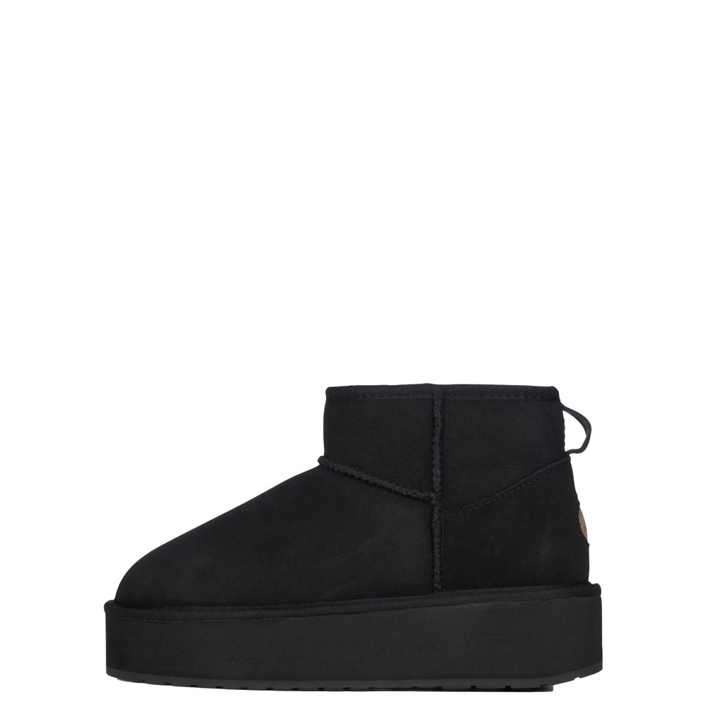 EMU Australia Stinger Micro Black Flatform Ankle Boot Black 