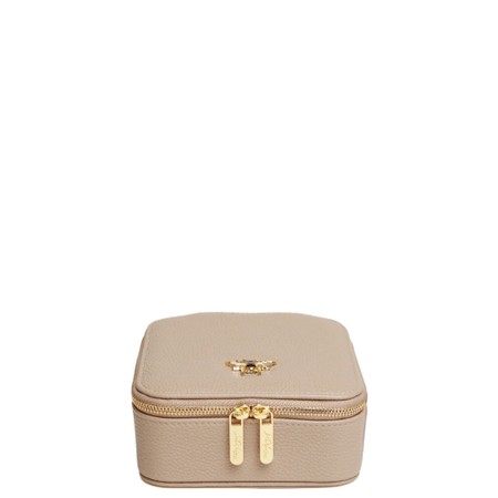 Alice Wheeler Mini Vegan Leather Stone Jewellery Box - Grey
