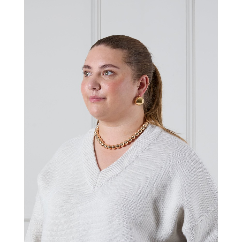 Chalk Large Gold Ball Earring Gold