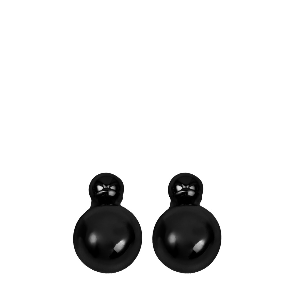 Chalk Double Ball Black Earrings Black/Black
