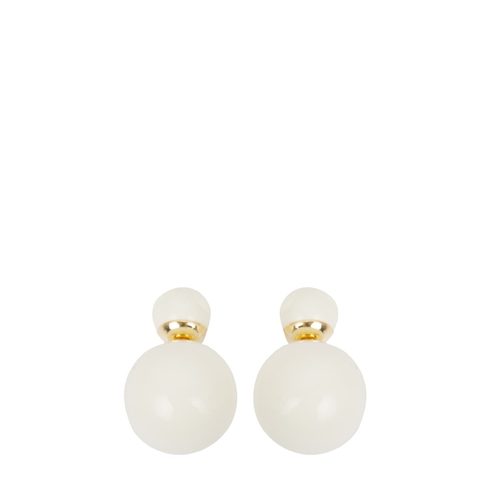 Chalk Double Ball Ivory Earrings Ivory / Ivory