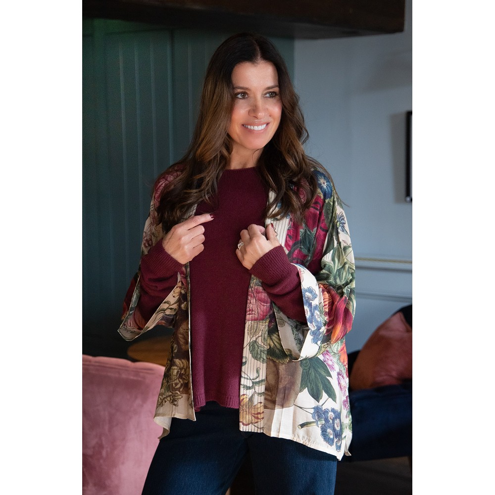 One Hundred Stars Primula Stone Short Kimono Primula Stone