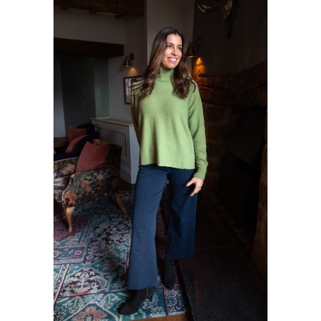 Amazing Woman Jolie Apple Boxy High Neck Knit - Green