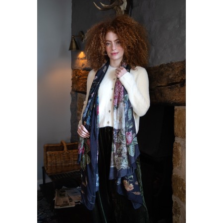 One Hundred Stars Primula Black Floral Scarf - Multicoloured
