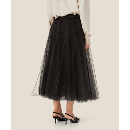 Masai Clothing MaScarlet Black Midi Tulle Skirt - Black