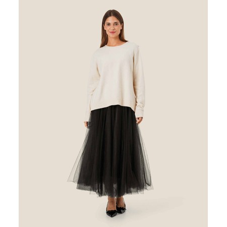 Masai Clothing MaScarlet Black Midi Tulle Skirt - Black