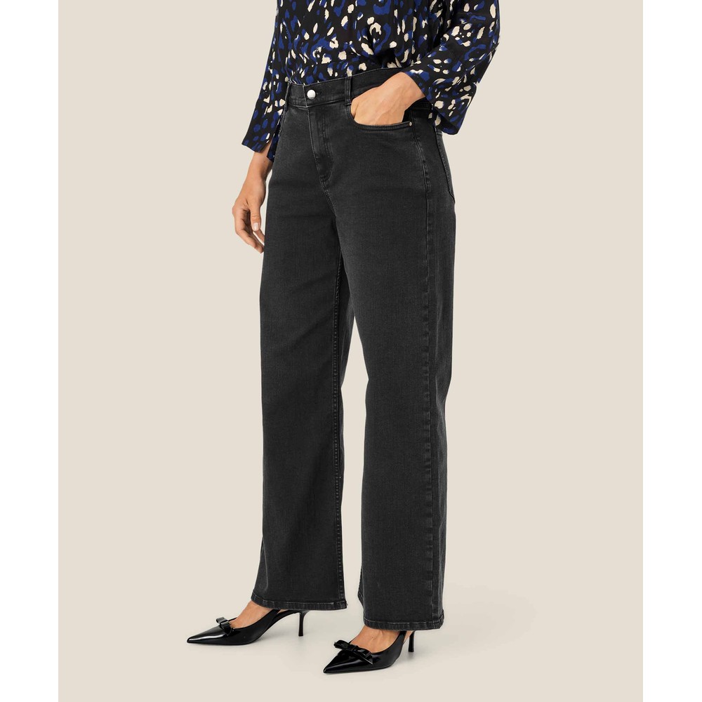Masai Clothing MaPhiline Stone Wide Leg Denim Jean Stone
