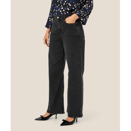 Masai Clothing MaPhiline Stone Wide Leg Denim Jean - Grey