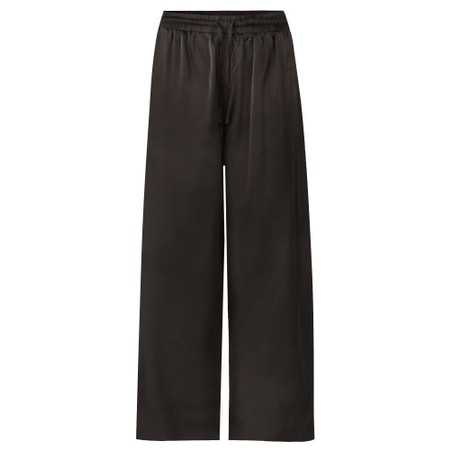 Chalk Thea Chocolate Wide Leg Satin Pant - Brown