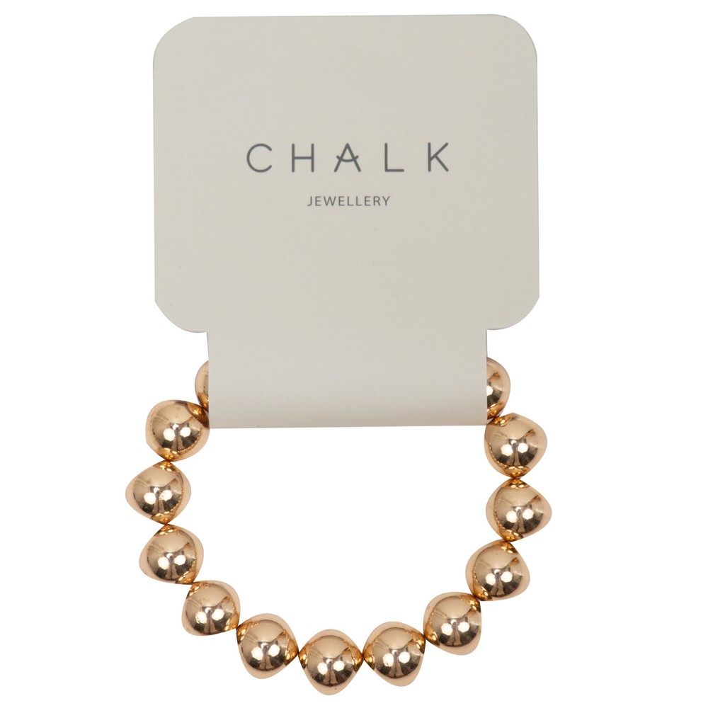 Chalk Gold Beaded Bracelet Gold