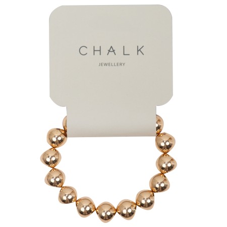 Chalk Gold Beaded Bracelet - Gold