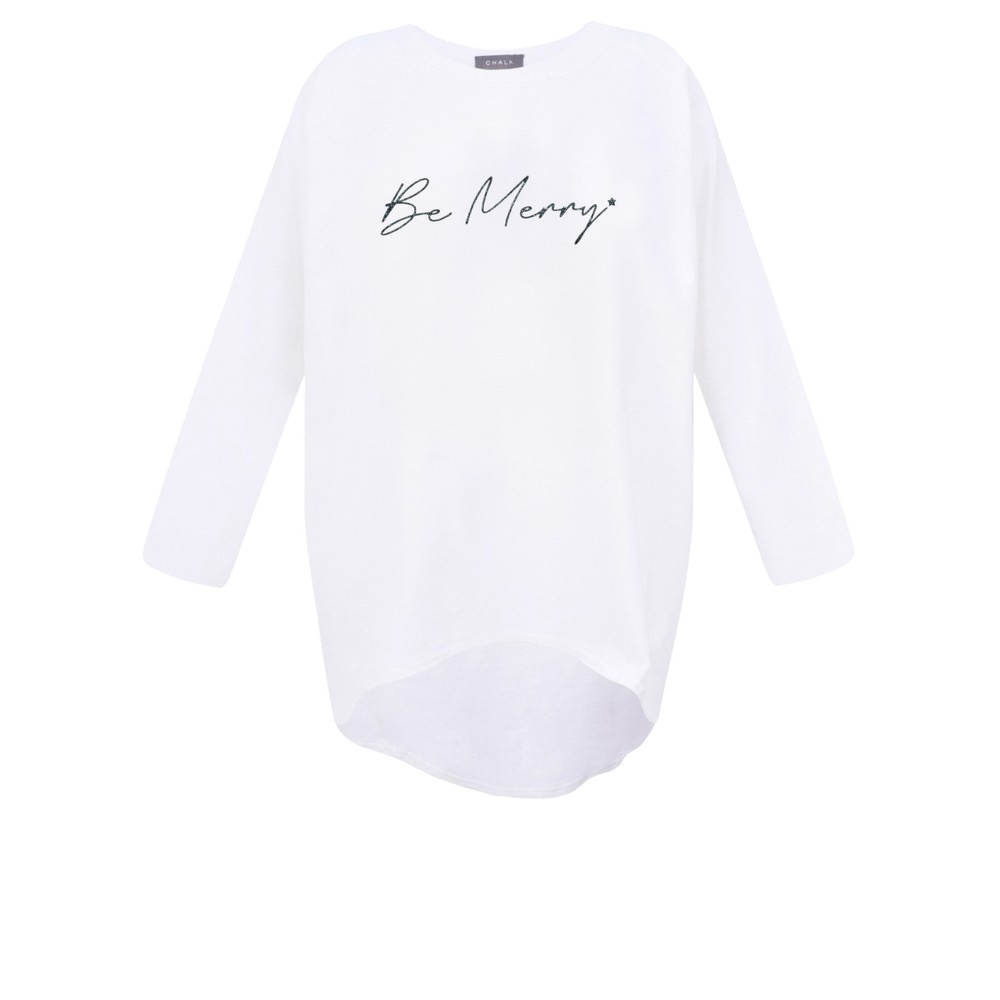Chalk Robyn Be Merry Top White / Gunmetal Glitter 