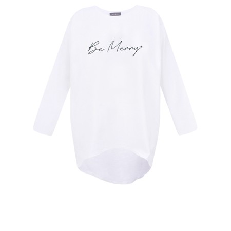 Chalk Robyn Be Merry Top - White