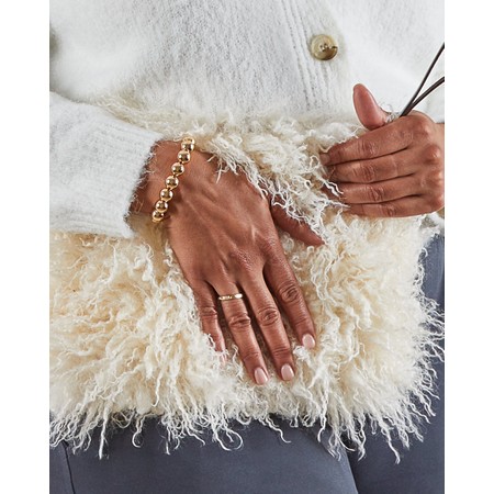 Chalk Gold Beaded Bracelet - Gold