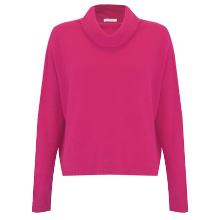 Amazing Woman Jannie Cerise Supersoft Cowl Boxy Knit - Pink