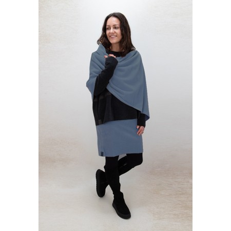 Henriette Steffensen Dusty Blue Short Fleece Skirt - Blue