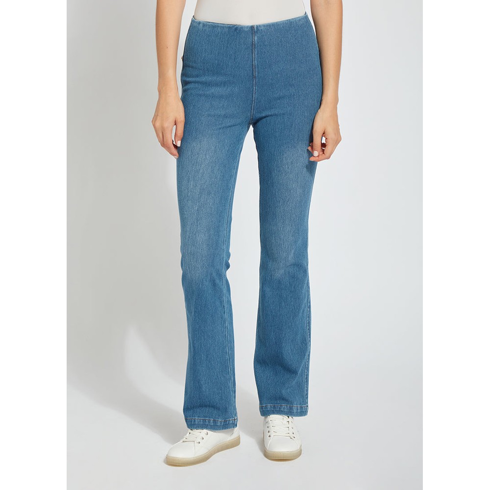 Lyssé Baby Bootcut Mid Wash Long Flared Jean Mid Wash