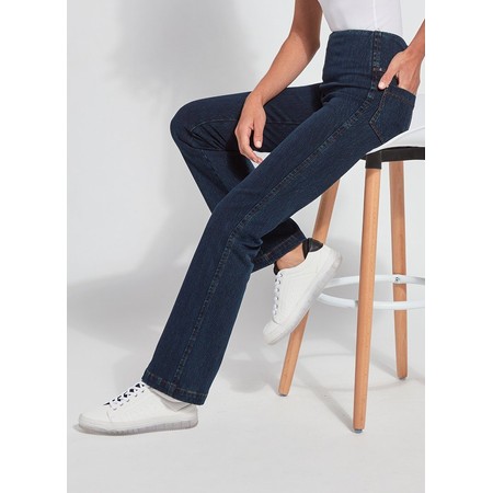 Lyssé Baby Bootcut Indigo Long Flared Jean - Blue