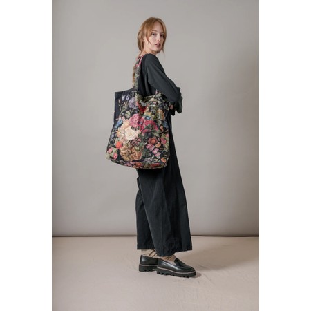 One Hundred Stars Primula Black Organic Cotton Canvas Bag - Black