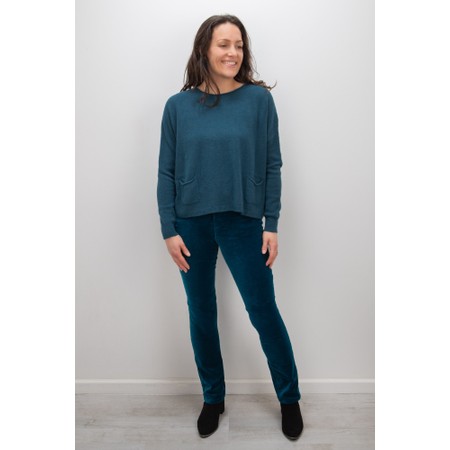 Amazing Woman 02 Velvet Petrol Straight Leg Jean - Blue