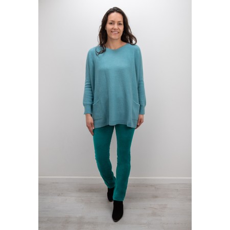 Amazing Woman 02 Velvet Aqua Straight Leg Jean - Blue