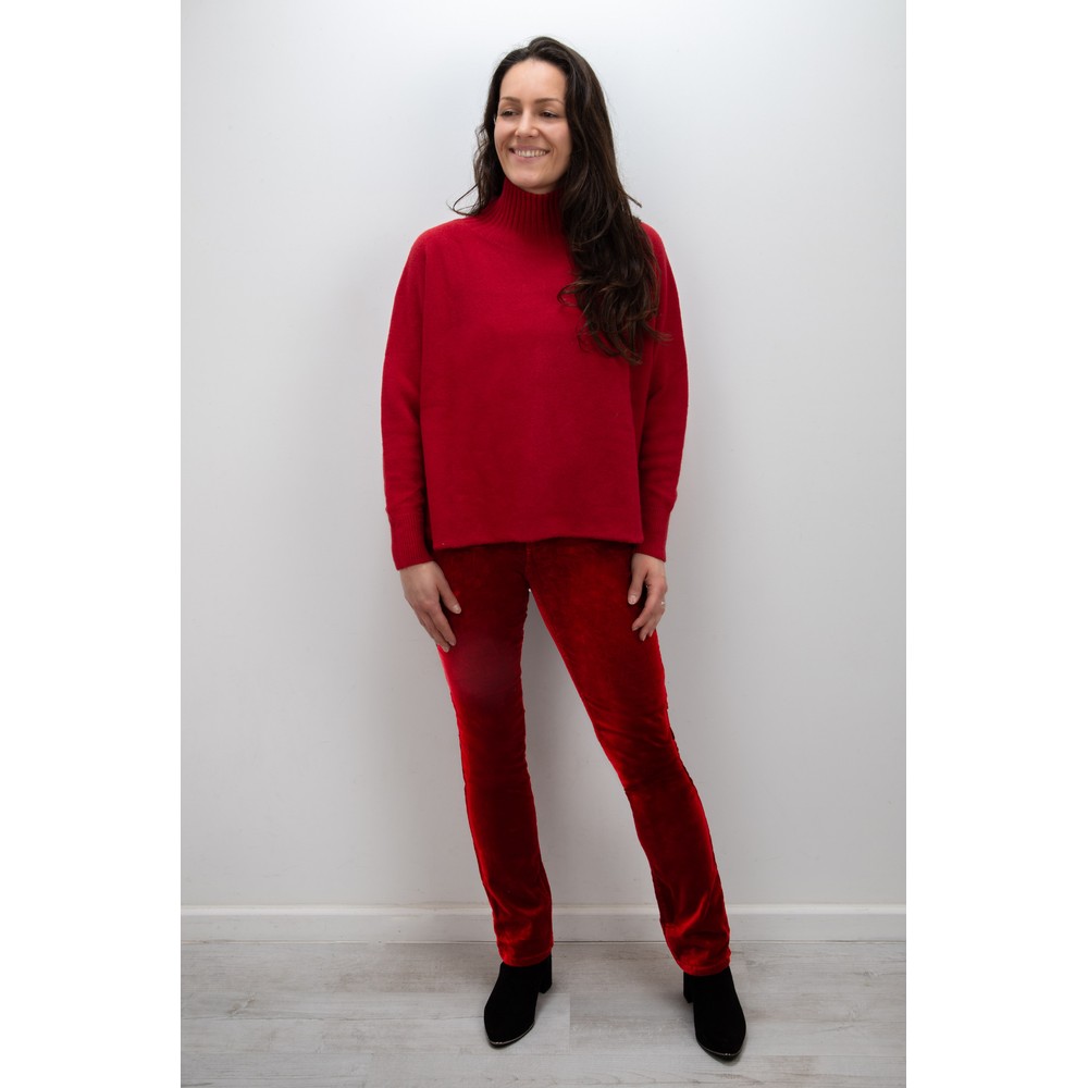Amazing Woman 02 Velvet Red Straight Leg Jean Red