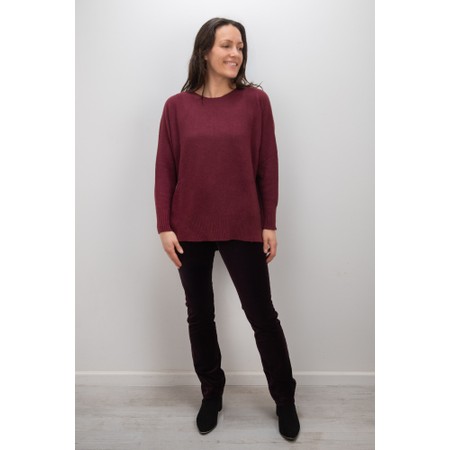 Amazing Woman 02 Velvet Burgundy Straight Leg Jean - Red