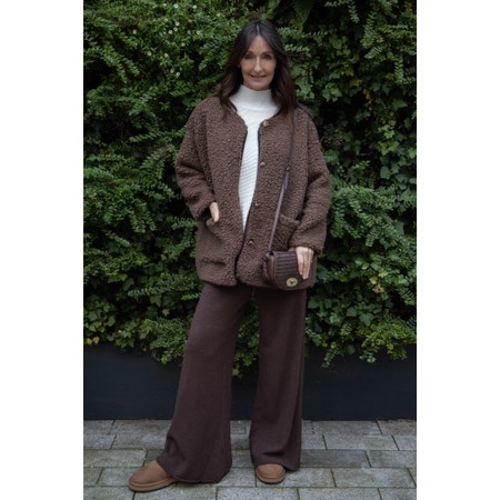 Amazing Woman Colette Espresso Supersoft Knit Trousers - Brown