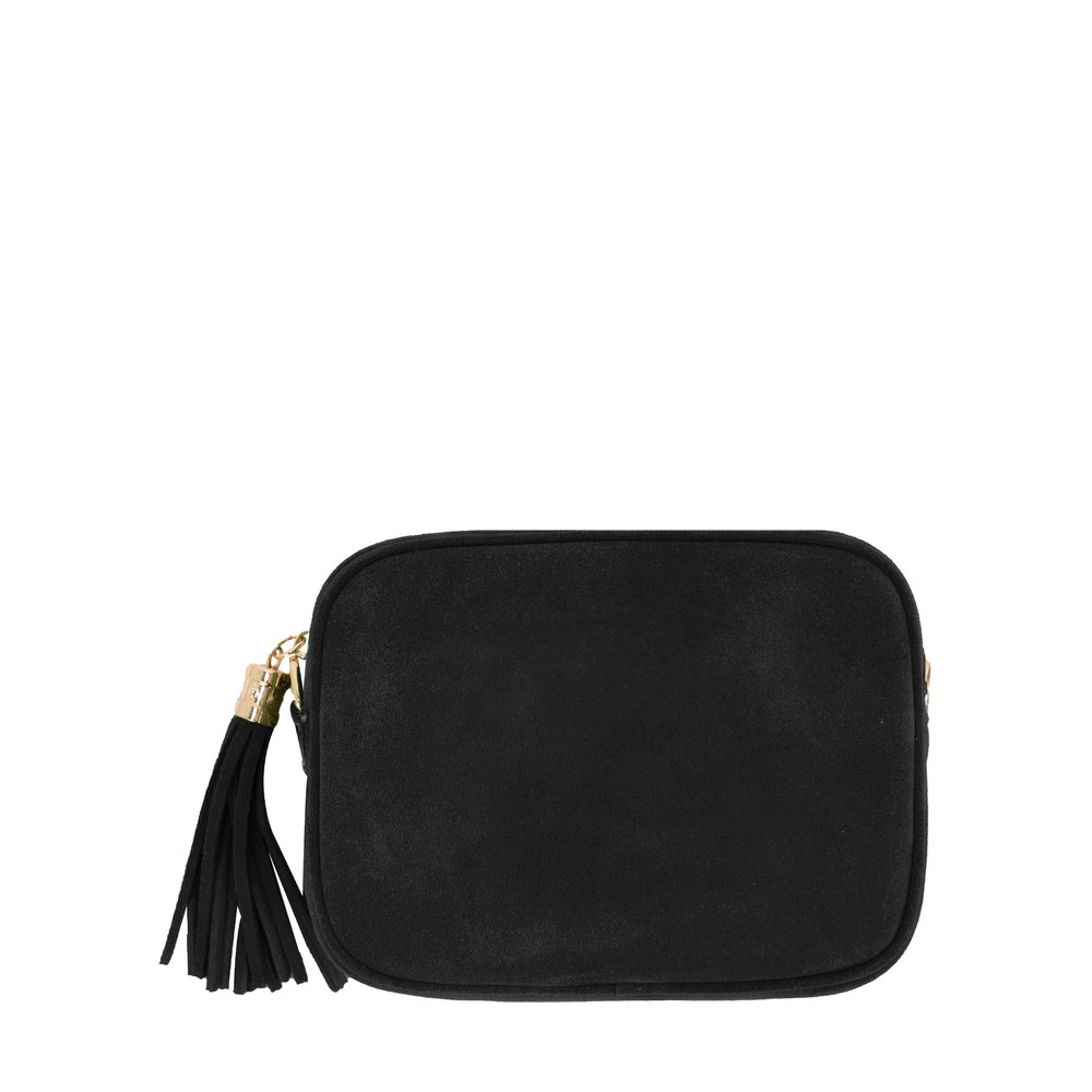 Gemini Label Bags Connie Black Suede Cross Body Bag Black 