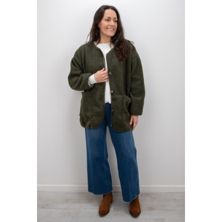 Marta Du Chateau Lucile Khaki Fleece Jacket - Green