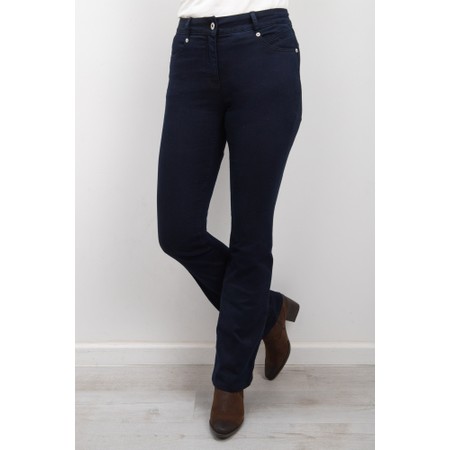 Robell Joella Navy Stretch Flare Jean - Blue